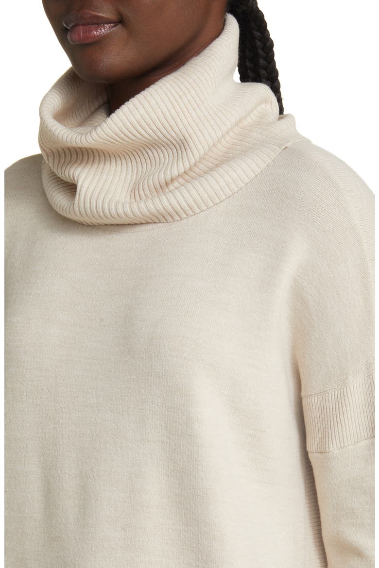 Babysoft Cowl Turtleneck Sweater, Alternate, color, LIGHT OATMEAL