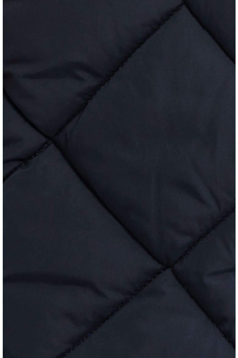 Hooded Quilted Longline Jacket, Alternate, color, NAVY