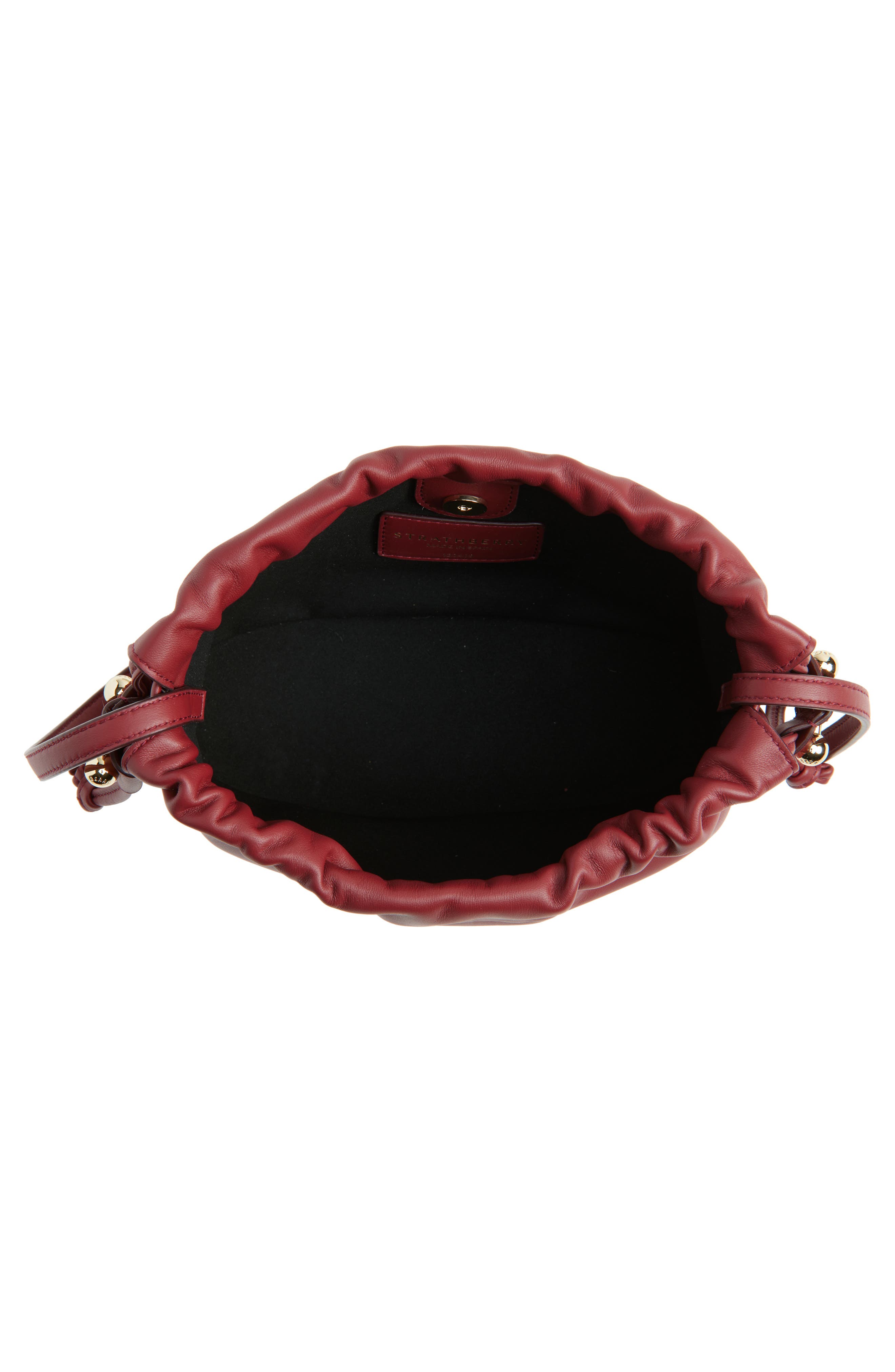 Strathberry Drawstring Leather Crossbody Bag, Alternate, color, Oxblood