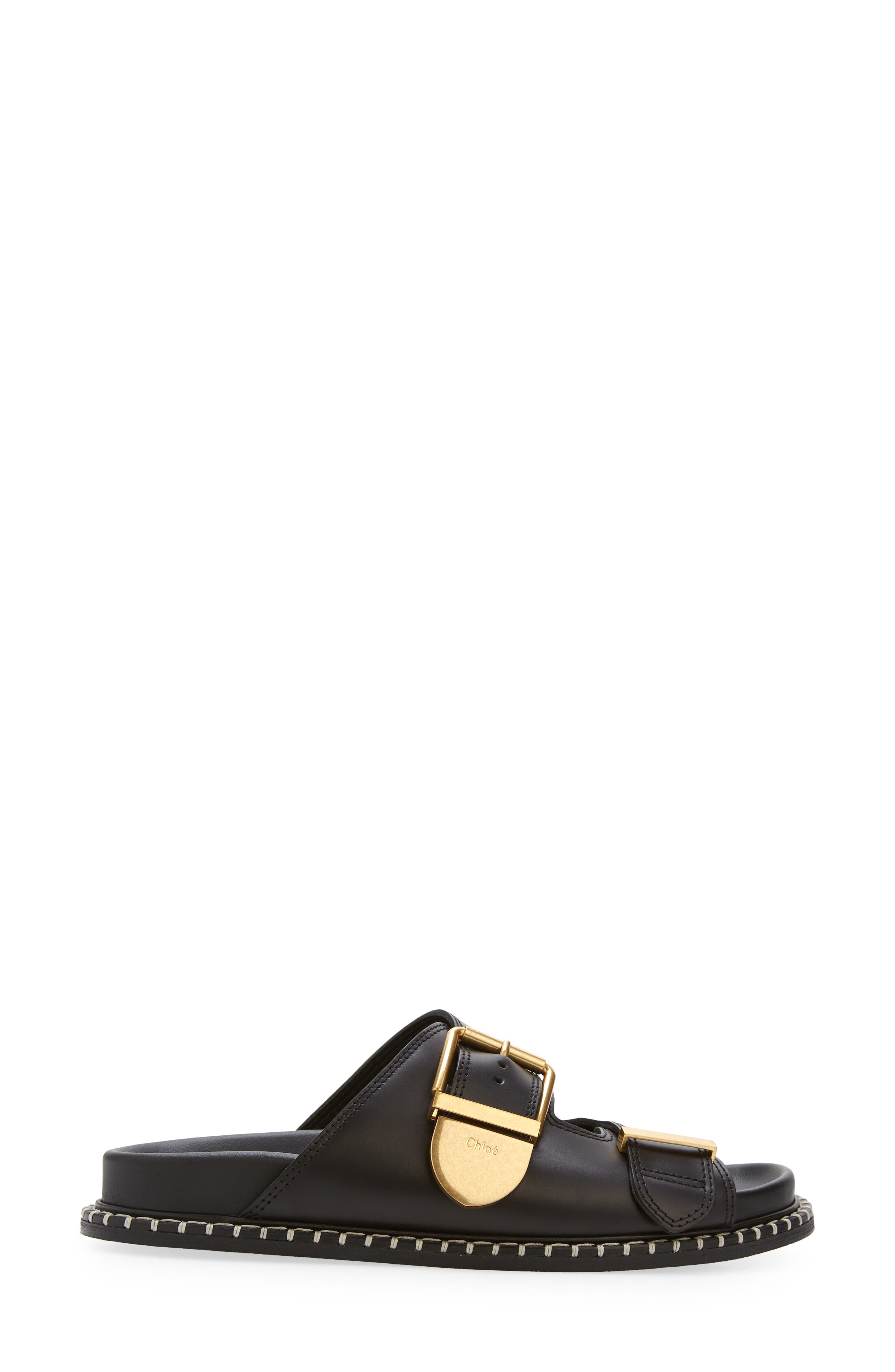 Chloé Rebecca Slide Sandal, Alternate, color, Black