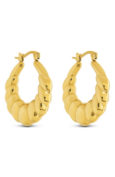 Piper Twisted Polished Hoop Earrings
