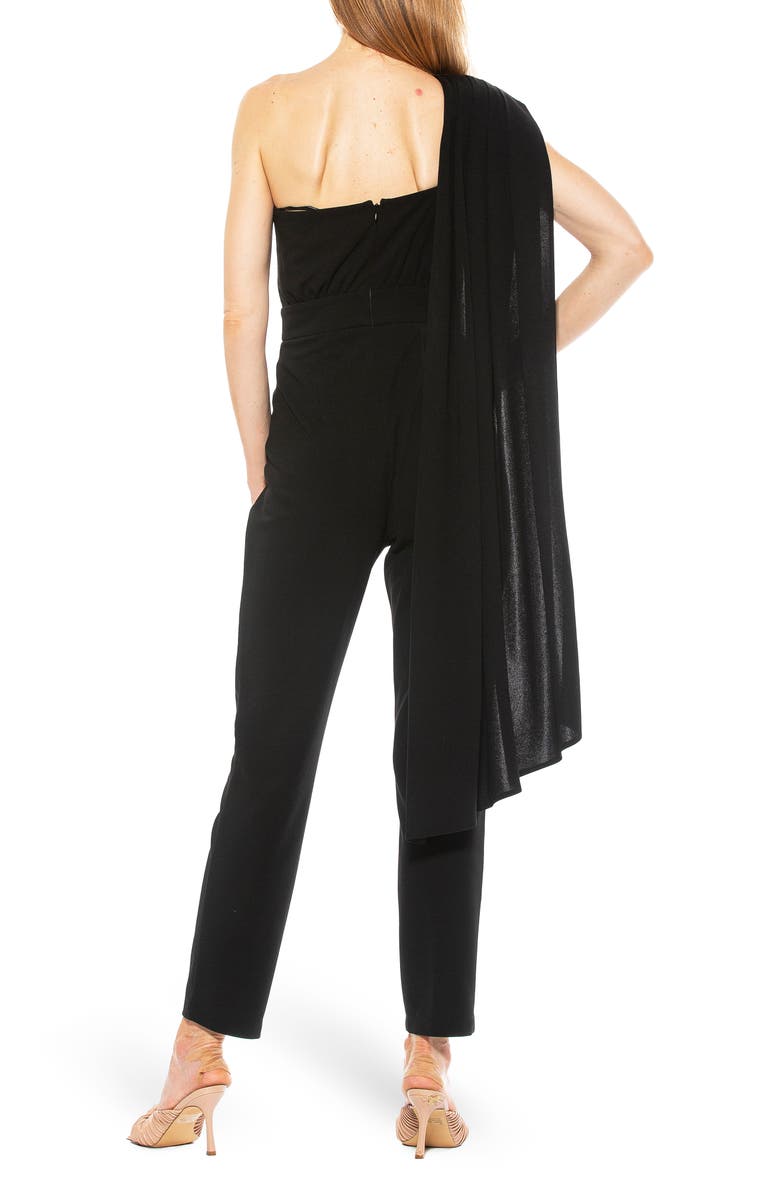 Alexia Admor Asymmetrical Ruffle Jumpsuit, Alternate, color, 