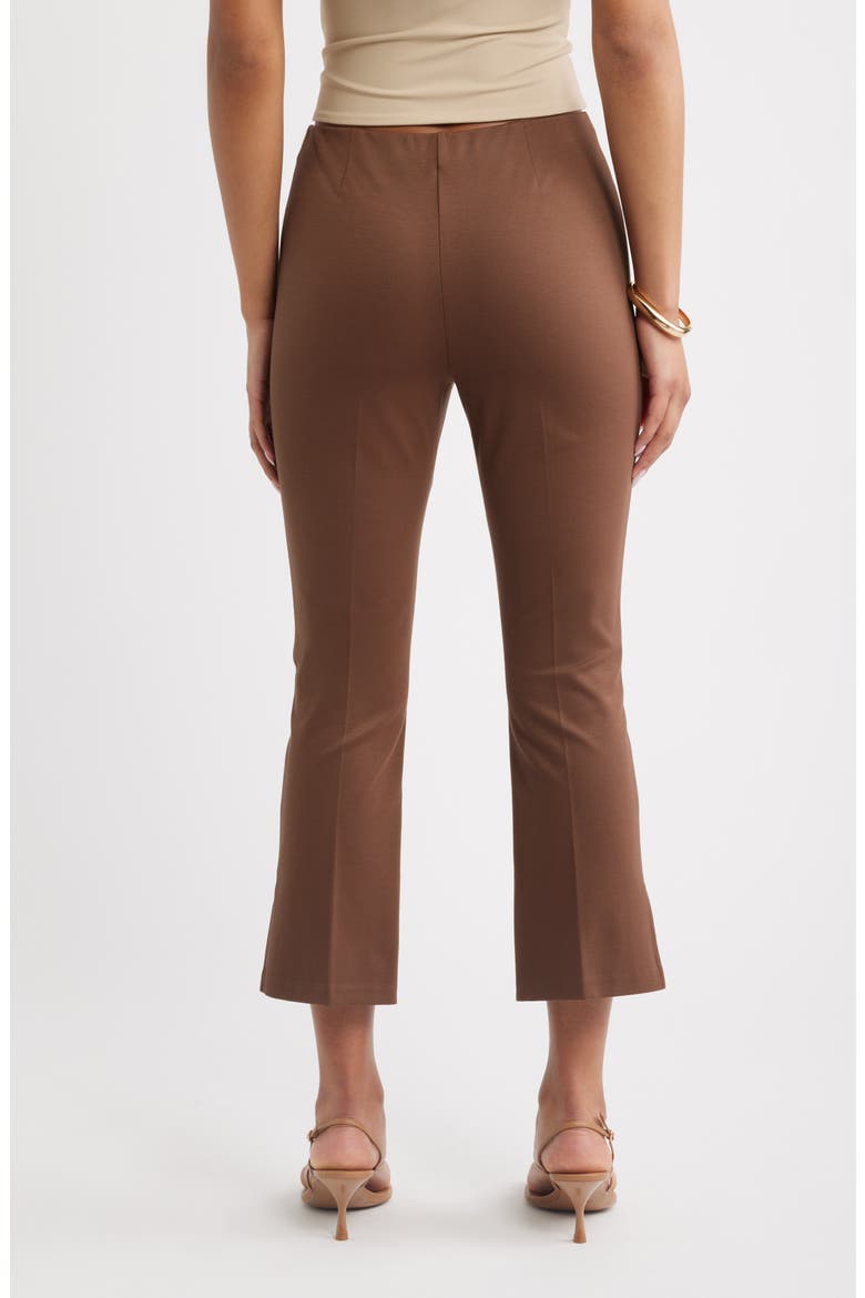 Kick Flare Stretch Twill Pants, Alternate, color, BROWN TERRA