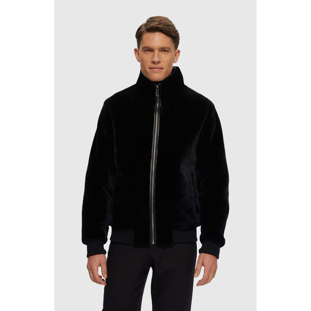 Gorski Select Shearling Lamb Bomber Jacket In Brown
