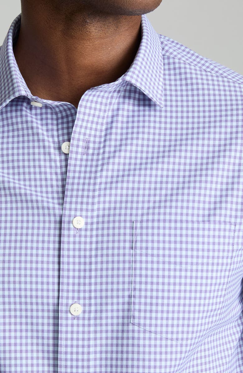UNTUCKit Starling Check Performance Button-Up Shirt, Alternate, color, Purple