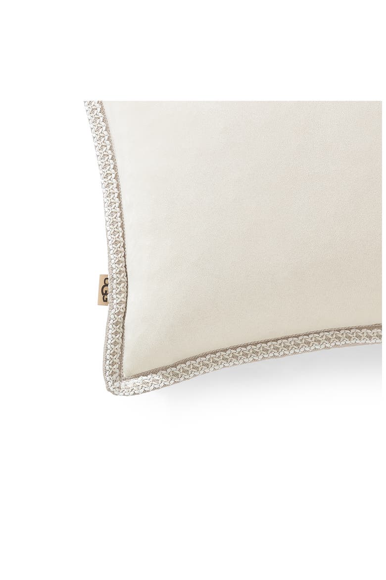Kirkwood Braid Trim Accent Pillow, Alternate, color, BIRCH
