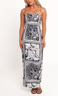 Petal & Pup Riley Printed Linen Blend Midi Sundress