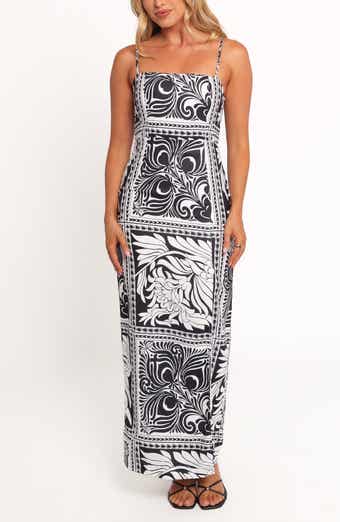 Petal & Pup Riley Printed Linen Blend Midi Sundress