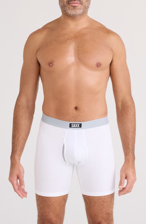 Saxx Vibe Xtra Soft Comfort Boxer Briefs In White