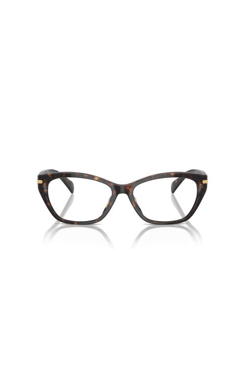 Ralph 55mm Rectangle Optical Glasses In Brown