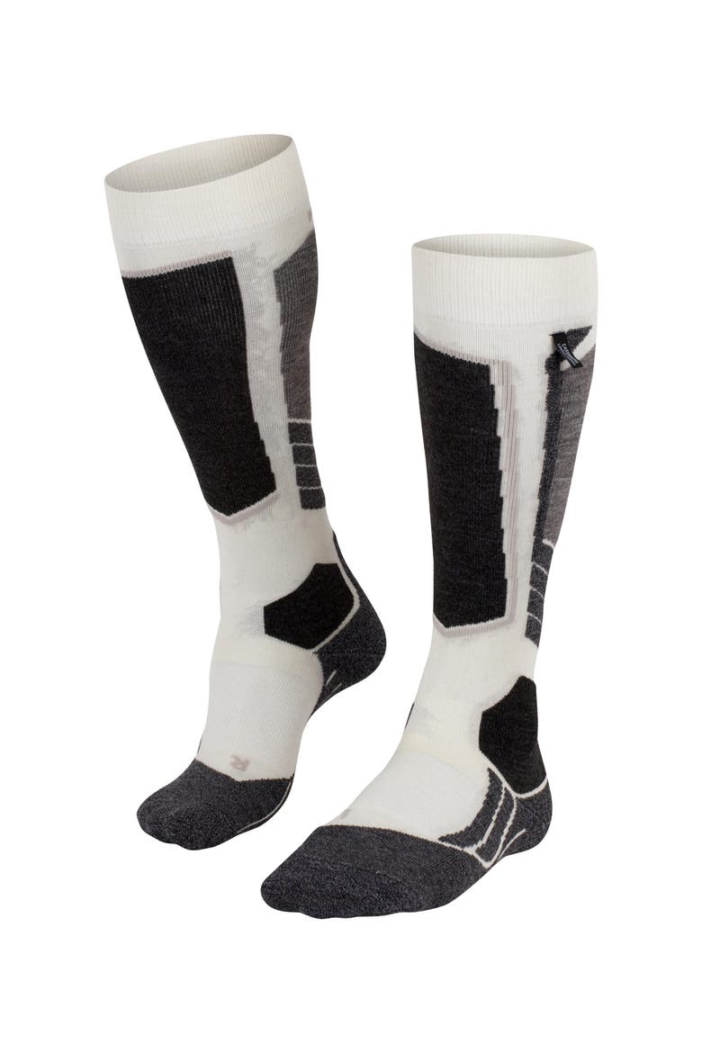 SK2 Intermediate Cashmere Ski Socks, Main, color, Woolwhite