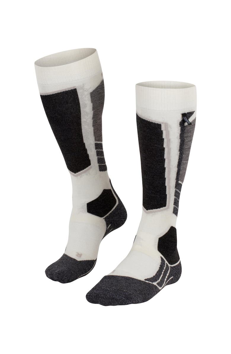 Falke SK2 Intermediate Cashmere Ski Socks, Main, color, Woolwhite