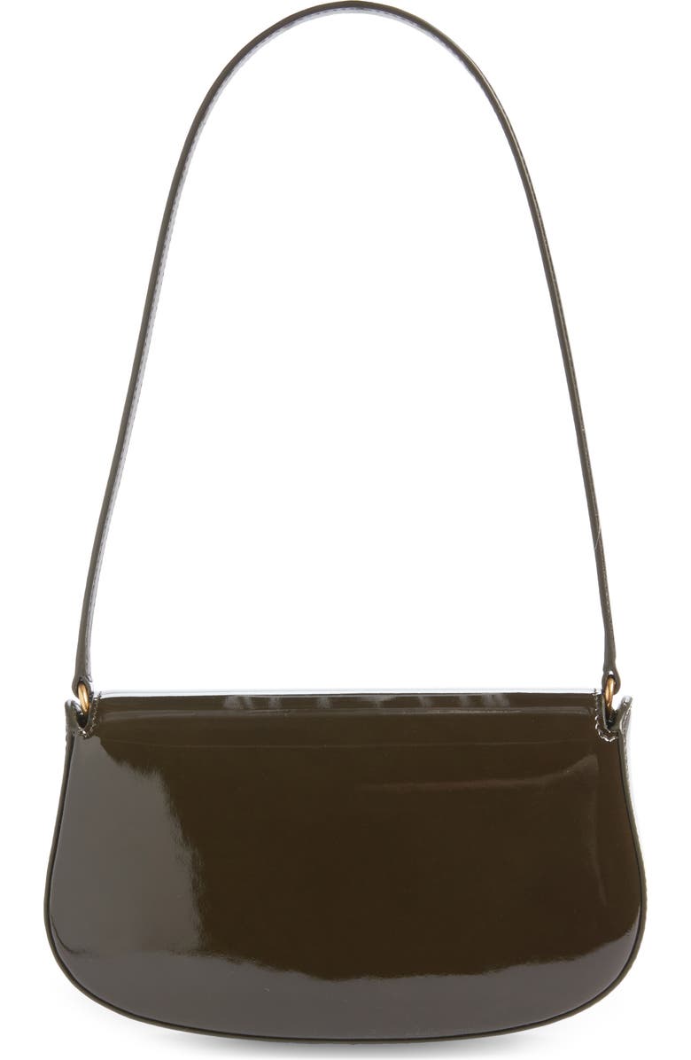 Saint Laurent Mini Voltaire Patent Leather Shoulder Bag, Alternate, color, Vineyard Green