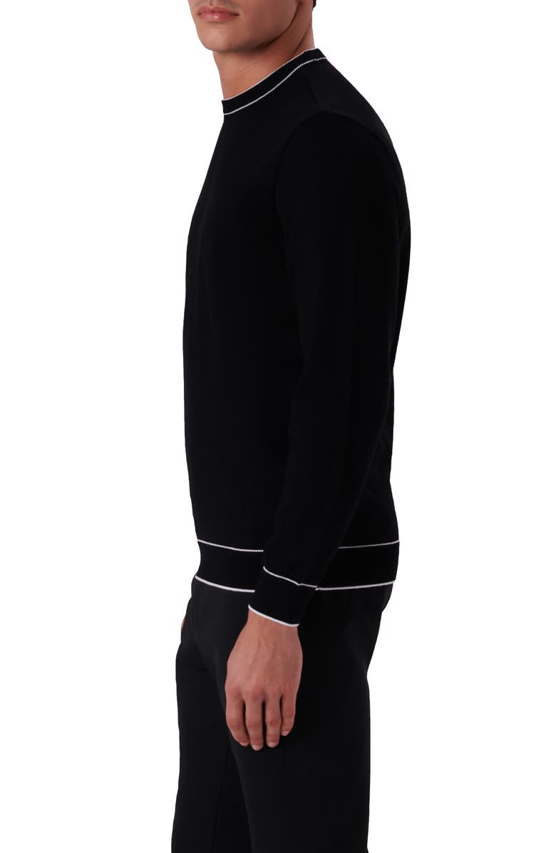 Bugatchi Tipped Cotton Blend Sweater, Alternate, color, 