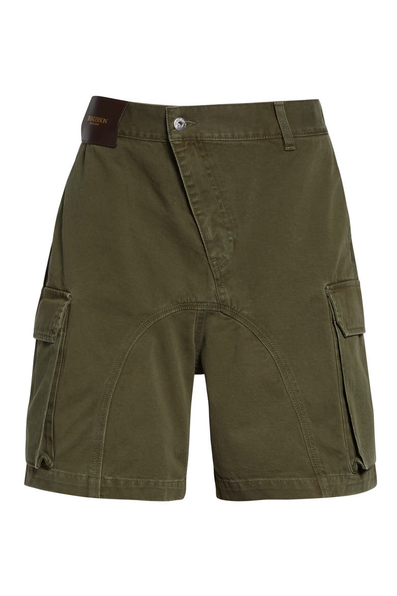 Twisted Cotton Cargo Shorts, Alternate, color, KHAKI