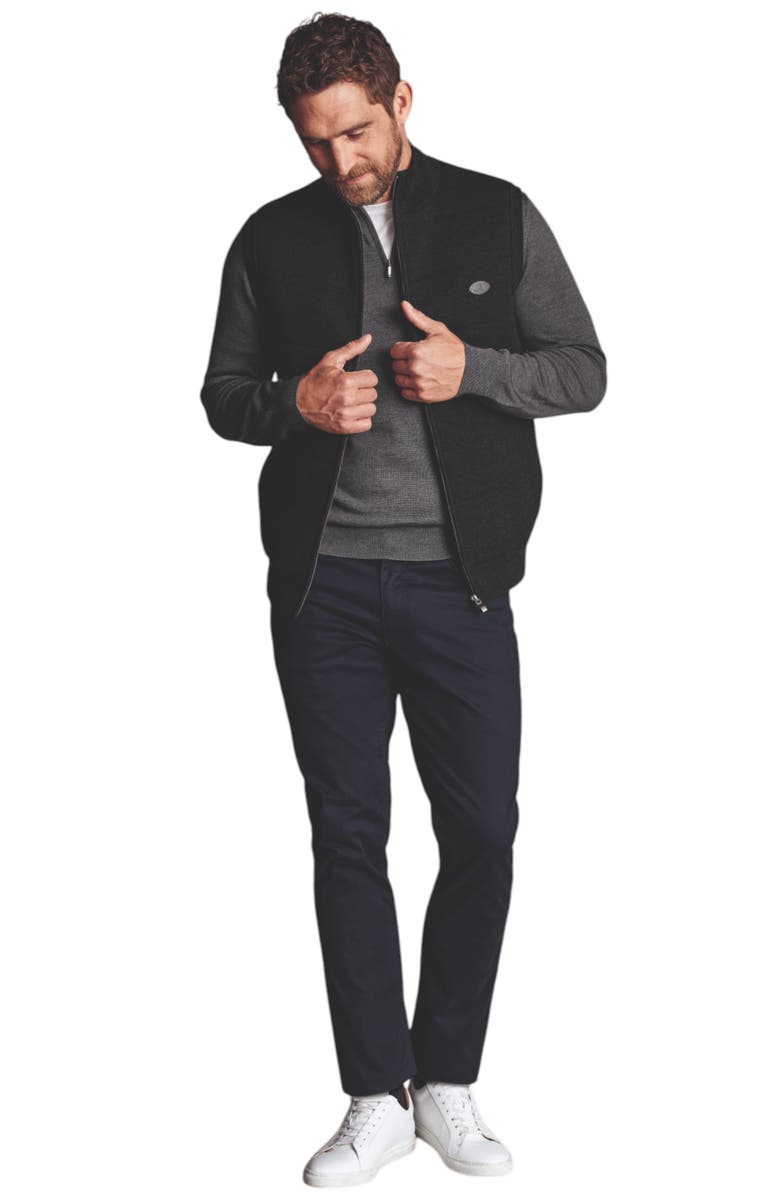 Charles Tyrwhitt New York Jets Merino Padded Front Gilet, Alternate, color, Dark Charcoal