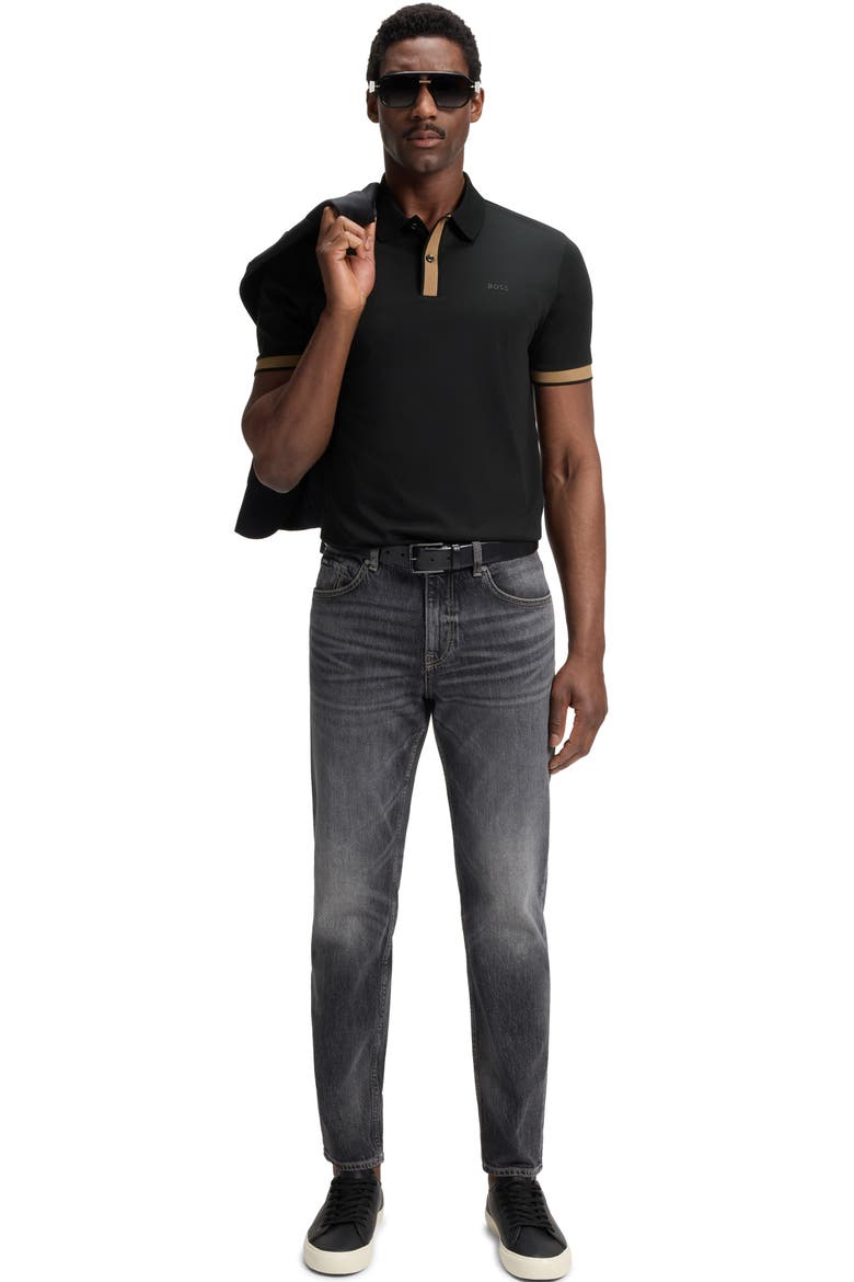 H-Phillipson Wool Polo, Alternate, color, BLACK