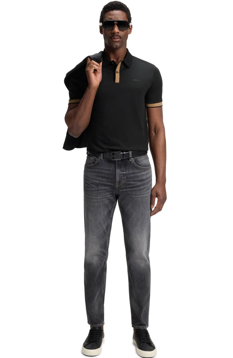 BOSS H-Phillipson Wool Polo, Alternate, color, Black