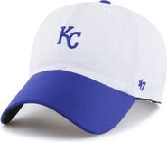 '47 Men's '47 White/Royal Kansas City Royals Vista Mini Clean Up brrr° Adjustable Hat