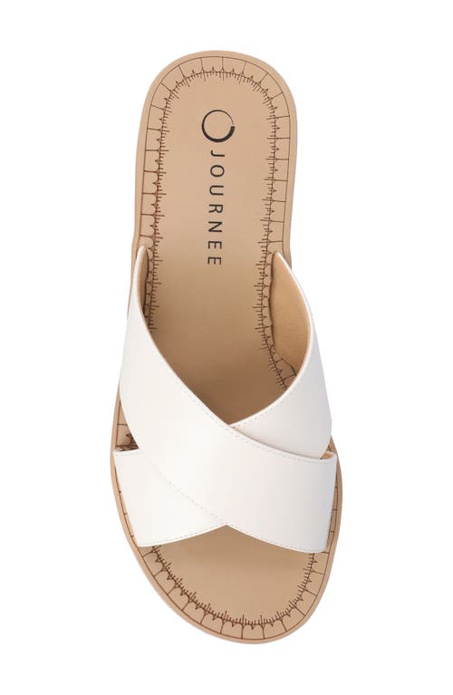 Shop Journee Collection Biara Platform Wedge Sandal In White