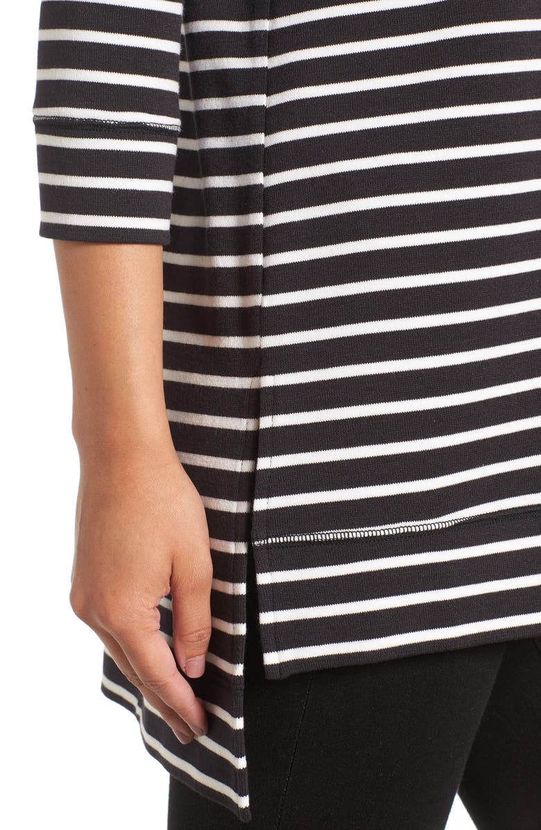 Caslon<sup>®</sup> Three Quarter Sleeve Side Slit Tunic, Alternate, color,