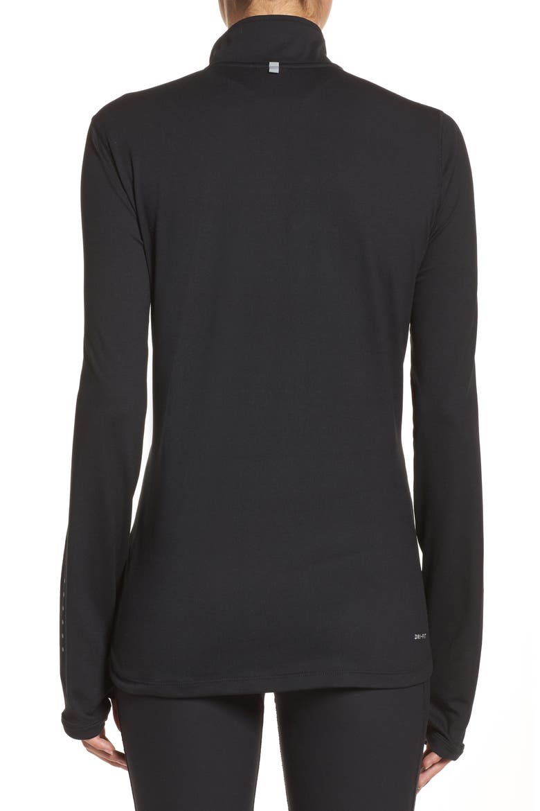 'Element' Dri-FIT Half Zip Performance Top, Alternate, color, BLACK