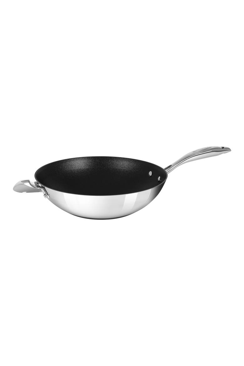 HaptIQ 12.5-Inch Stainless Steel Wok, Main, color, SILVER