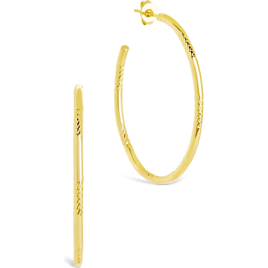 Sterling Forever Sierra Thin Hoop Earrings