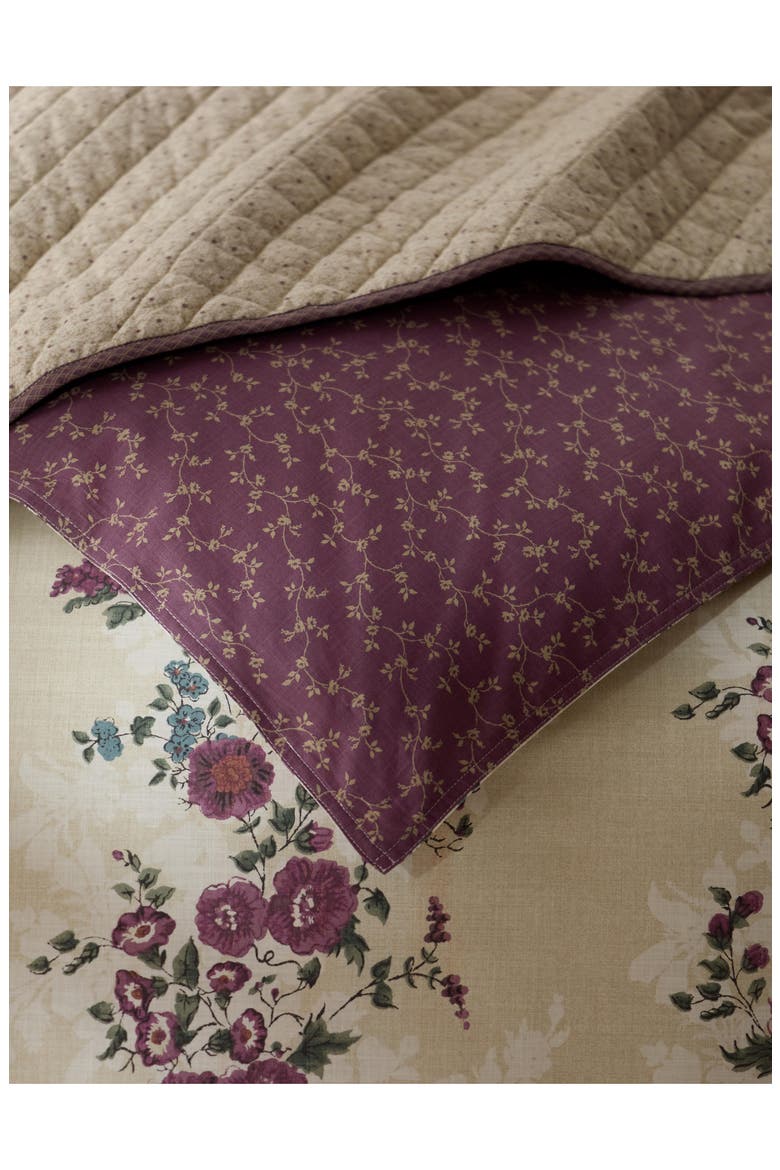 Audra Floral Cotton 3-Piece Duvet Cover Set, Alternate, color, KHAKI MUTI