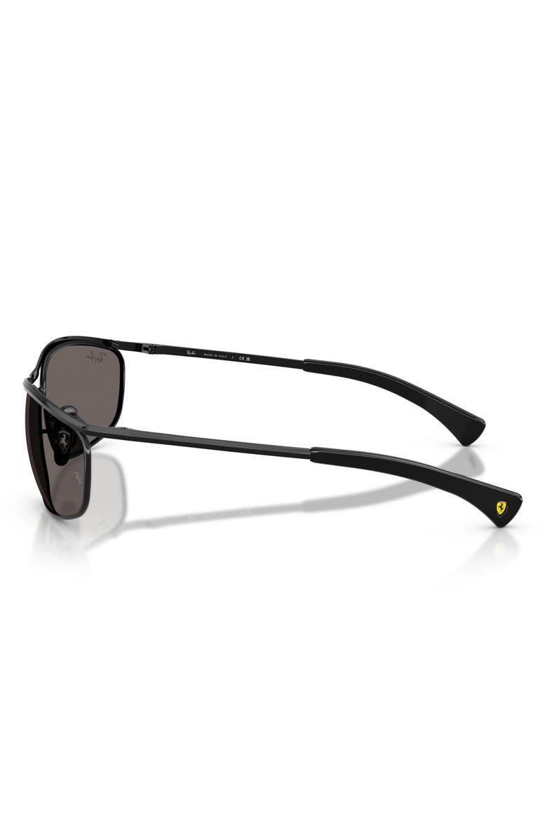 Ray-Ban x Ferrari 62mm Oversize Oval Sunglasses, Alternate, color, Black / Dark Grey