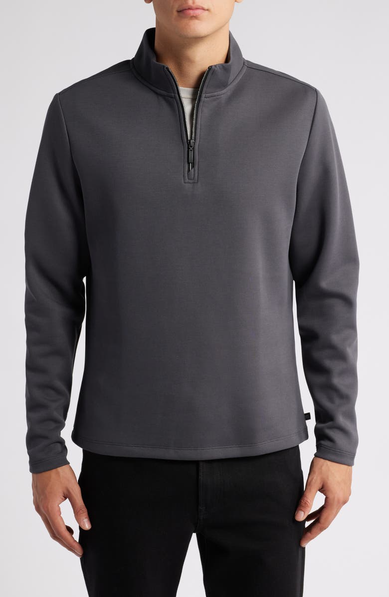Robert Barakett Hanwell Half Zip Pullover, Main, color, Grey