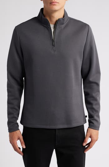 Robert Barakett Hanwell Half Zip Pullover In Gray