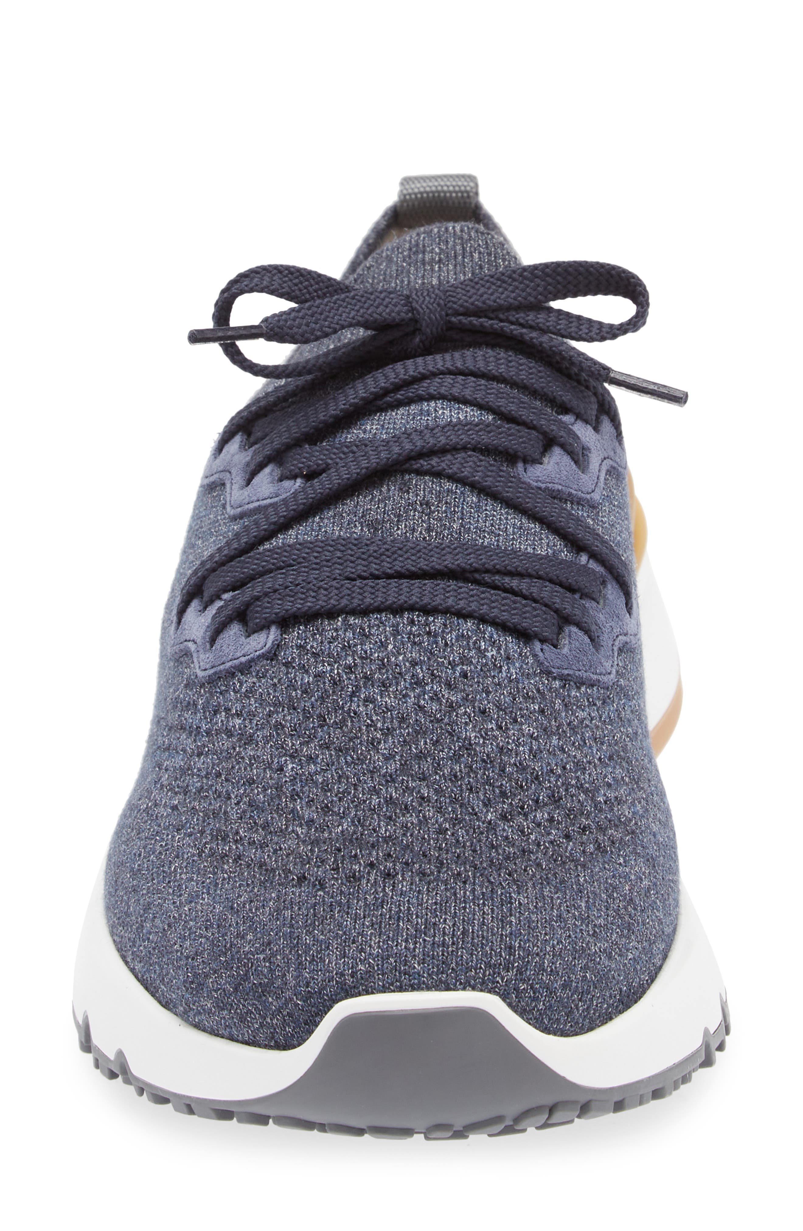 Brunello Cucinelli Mélange Knit Runner Sneaker, Alternate, color, Co250 Blue