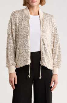 Love Token Cindy Sequin Bomber Jacket