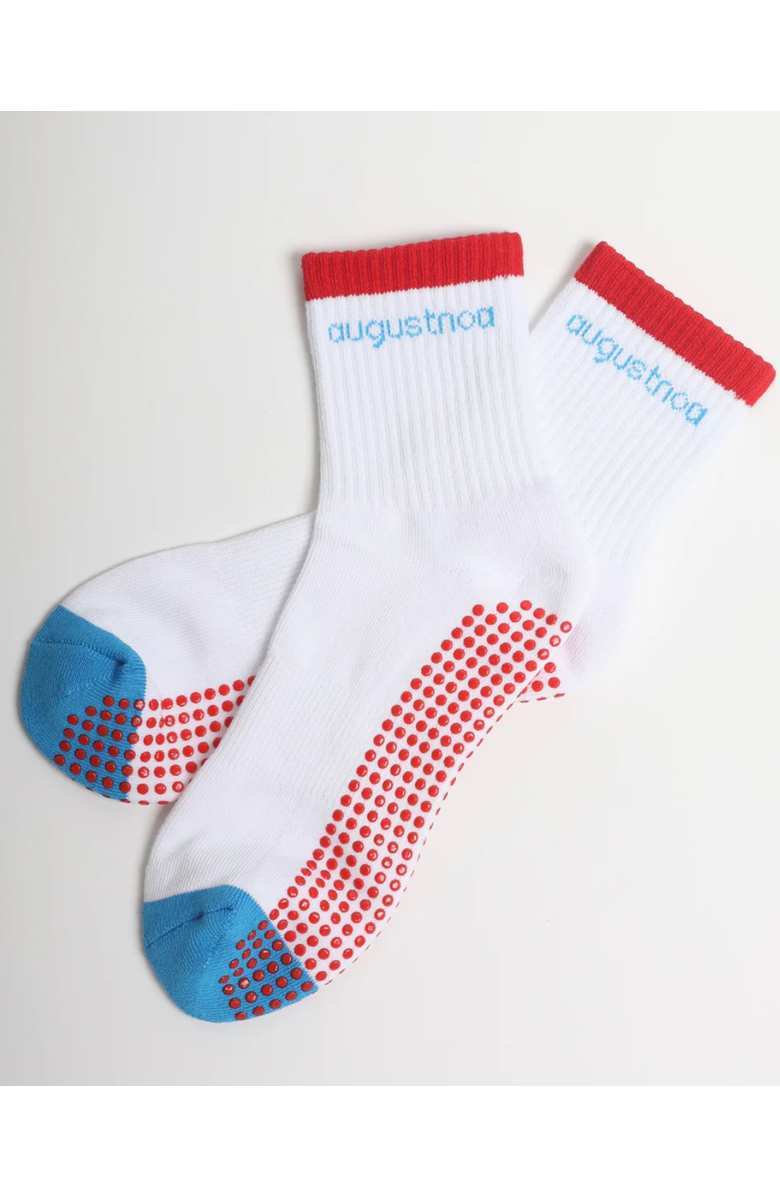 AUGUSTNOA The Best Striped Grip Sock, Main, color, Stripe/ Red
Blu Grip