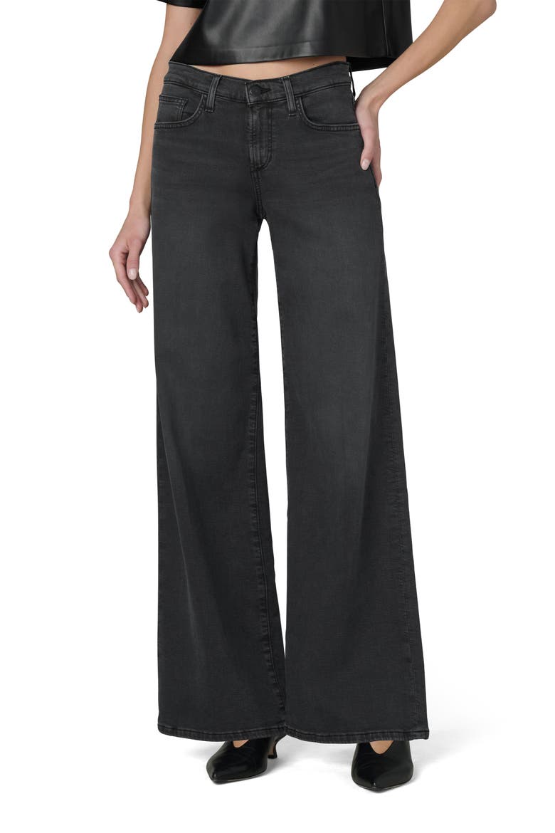 The Lou Lou Low Rise Wide Leg Jeans, Main, color, BLACK CAT