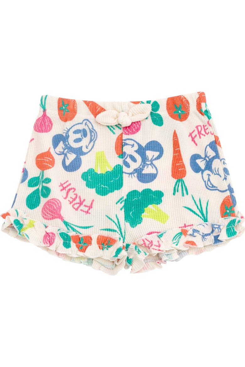 Minnie Mouse T-Shirt and Waffle Shorts Set, Alternate, color, Ivory Minnie