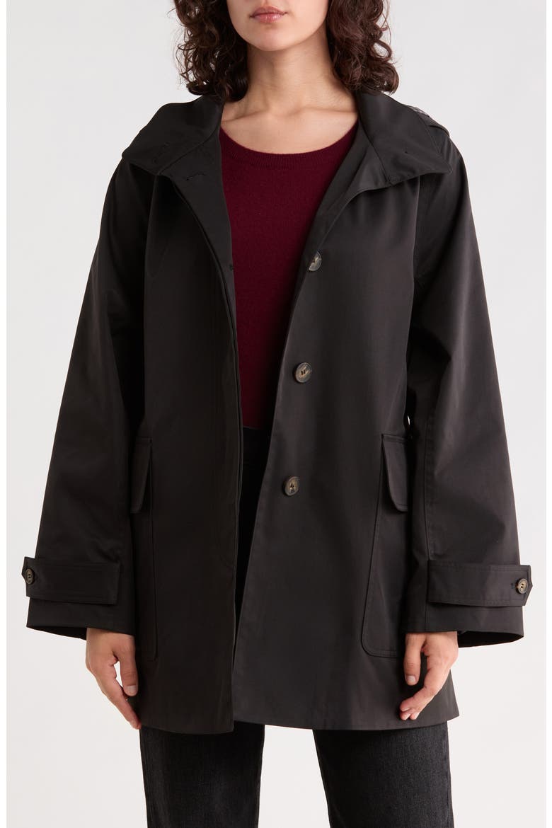 Recycled Polyester Rain Coat, Alternate, color, BLACK