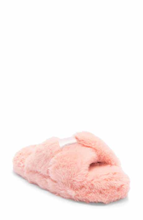 Honeydew The Knot Plush Faux Fur Slide Sandal