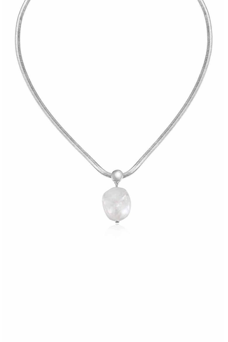 Cultured Baroque Pearl Pendant Necklace, Alternate, color, SILVER
