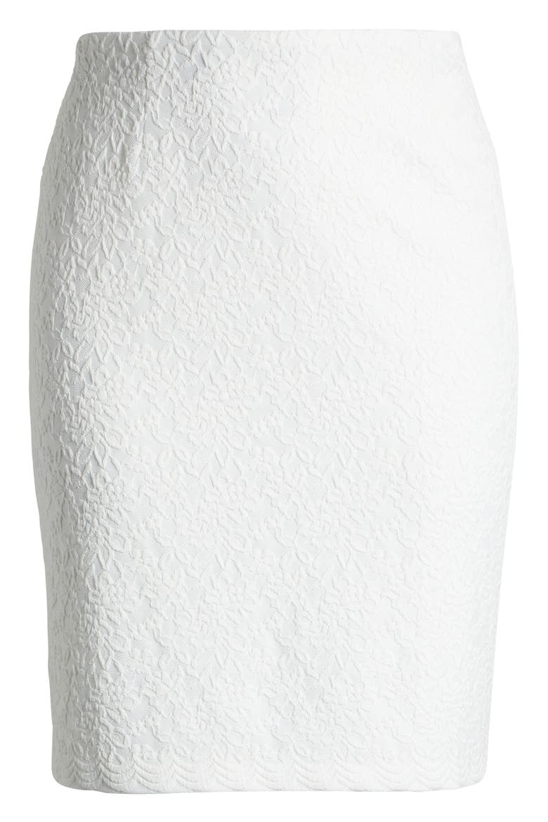 Lace Slim Skirt, Alternate, color, LILY WHITE