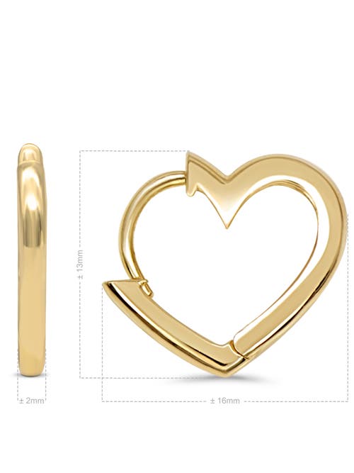 Devata Heart Hoop Earrings In Gold
