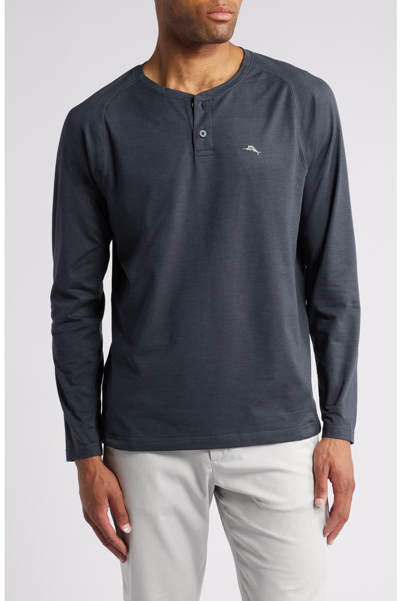 Sandrunner IslandZone® Long Sleeve Jersey Henley, Main, color, COAL