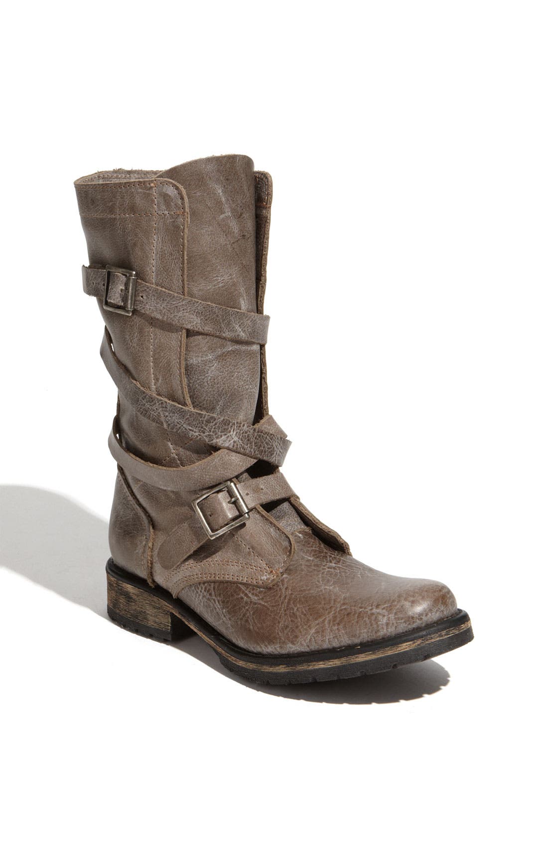 'Banddit Buckle' Boot, Main, color, STONE LEATHER