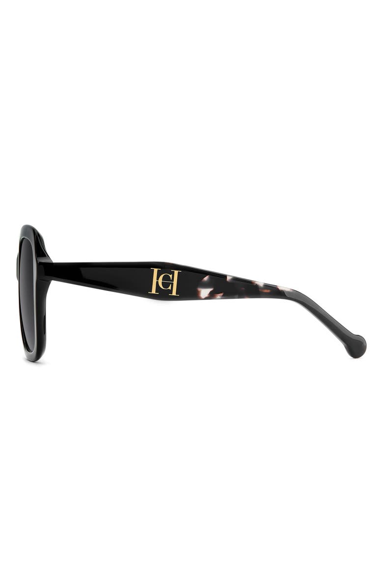Carolina Herrera 56mm Gradient Square Sunglasses, Alternate, color, Black/ Dark Grey