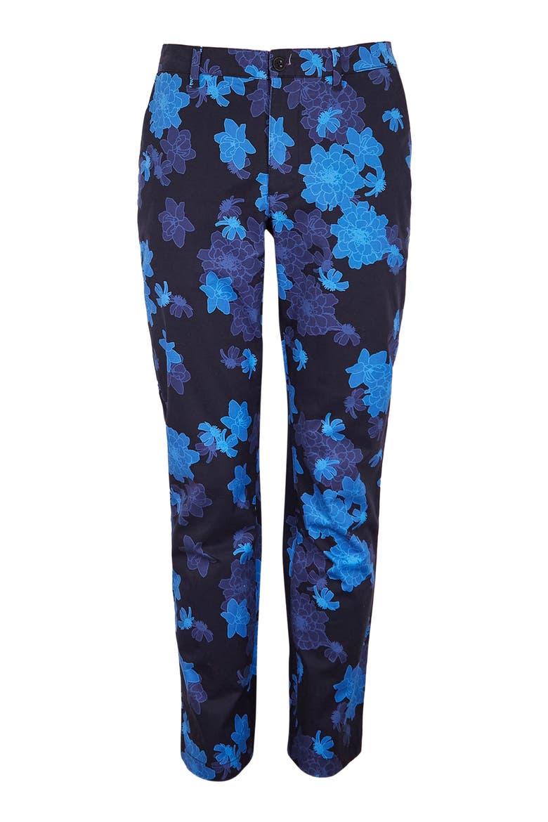 Charles Stretch Twill Flat Front Pant, Main, color, Softbloom Navy