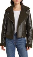Vigoss Faux Shearling Moto Jacket