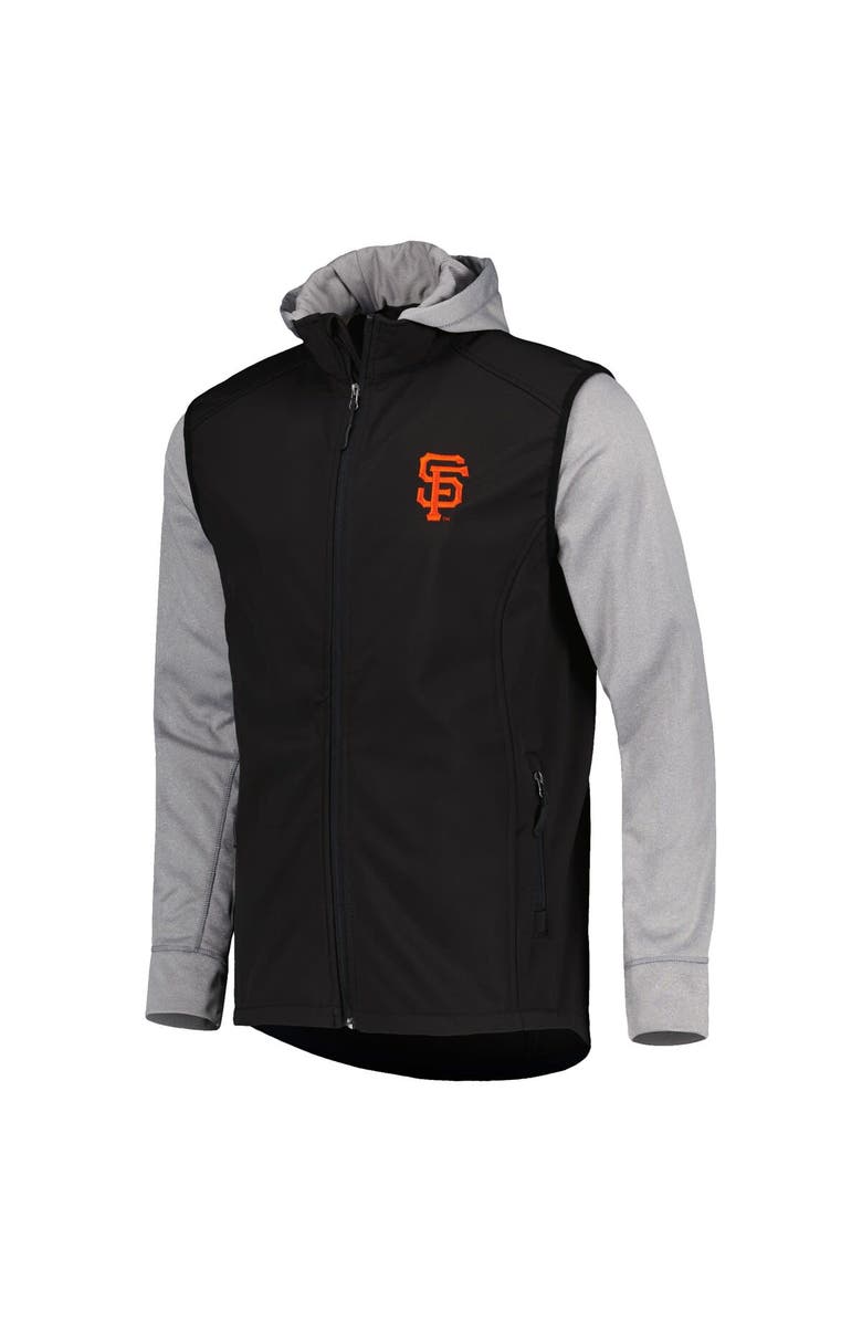 DUNBROOKE Men's Dunbrooke Black/Heather Gray San Francisco Giants Alpha Full-Zip Jacket, Alternate, color, Black