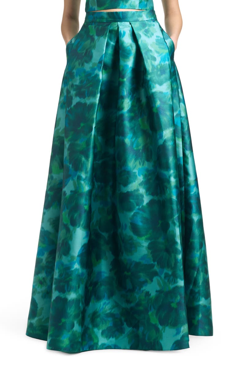 Sachin & Babi Watercolor Floral Print Maxi Skirt, Main, color, 
