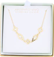 Argento Vivo Sterling Silver Mother of Pearl Quatrefoil Necklace